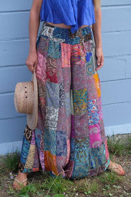 Peacock Ore Patchwork Pants (Available in Multiple Colors)