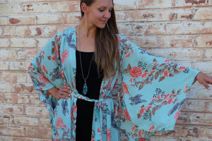 Goldstone Long Kimono with Belt (Available in Multiple Colors)